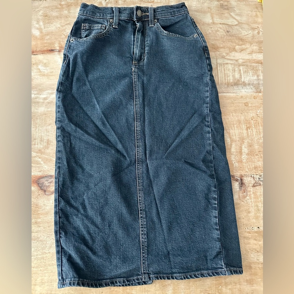 Target Universal Thread Midi Denim Skirt Size 00
